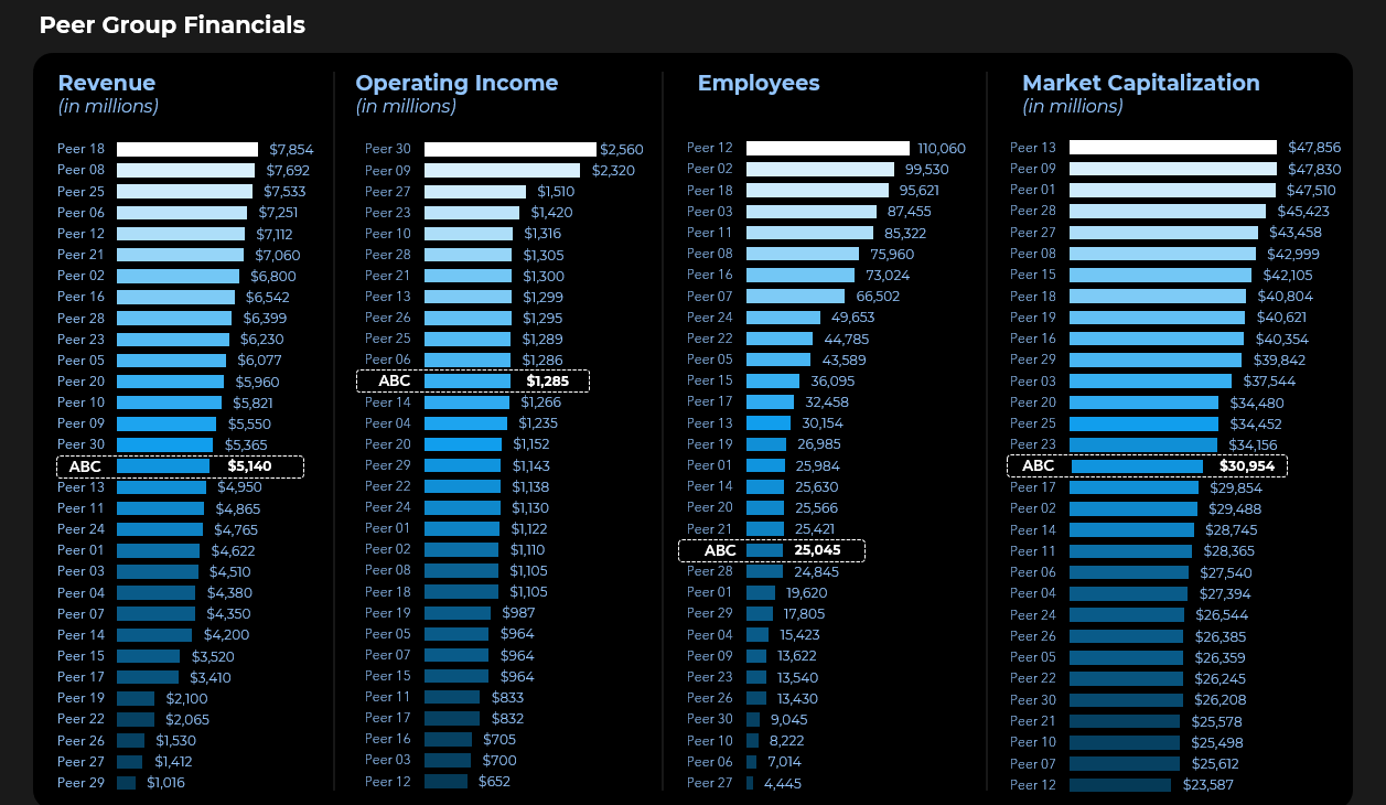 Peer Group Financials 2